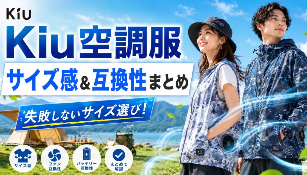 Kiu(キウ)空調服のサイズ感とファンやバッテリー互換性を解説！