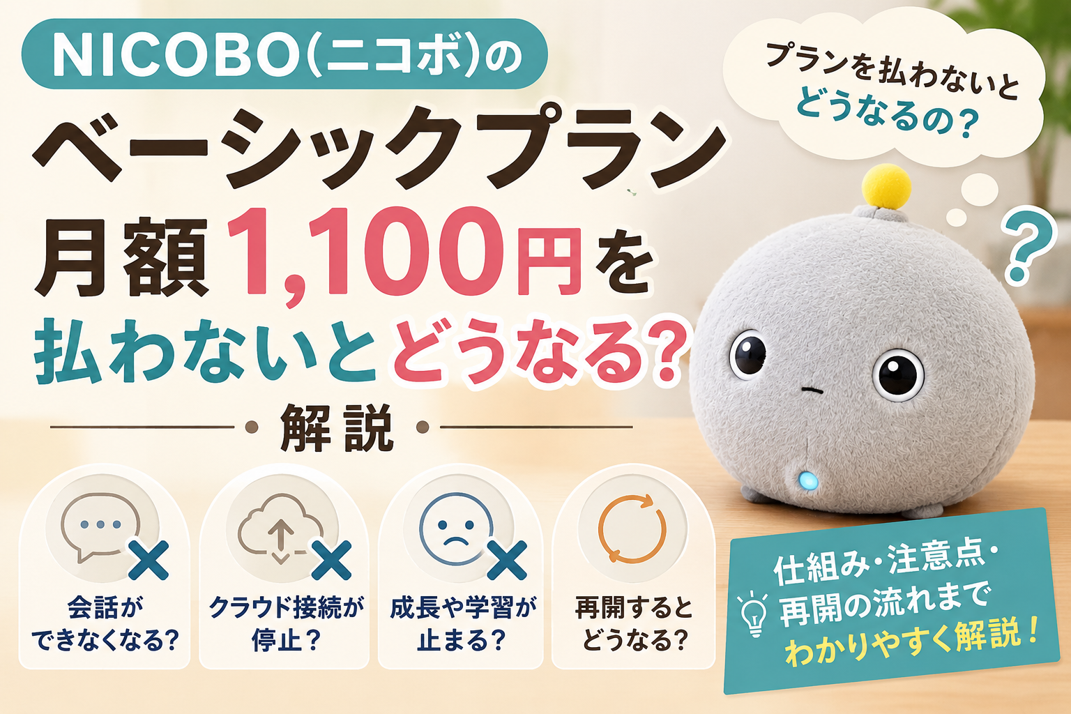 NICOBO(ニコボ)のベーシックプラン月額1,100円を払わないとどうなるのか解説