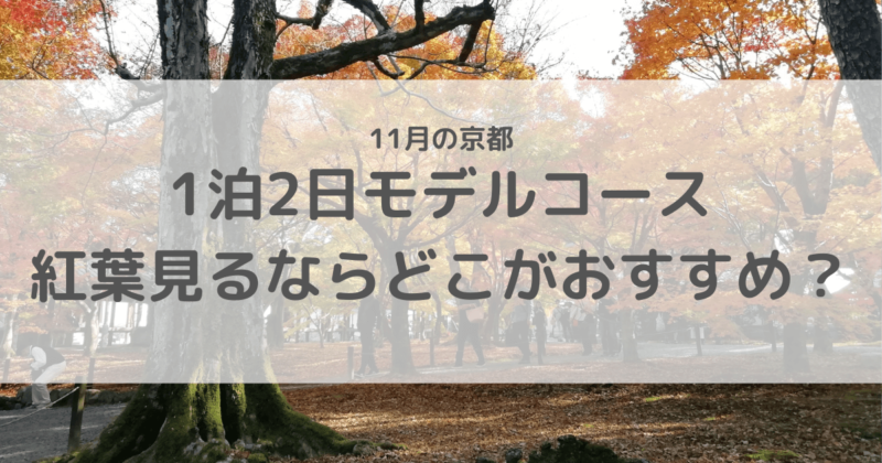 京都　1泊2日　モデルコース　紅葉