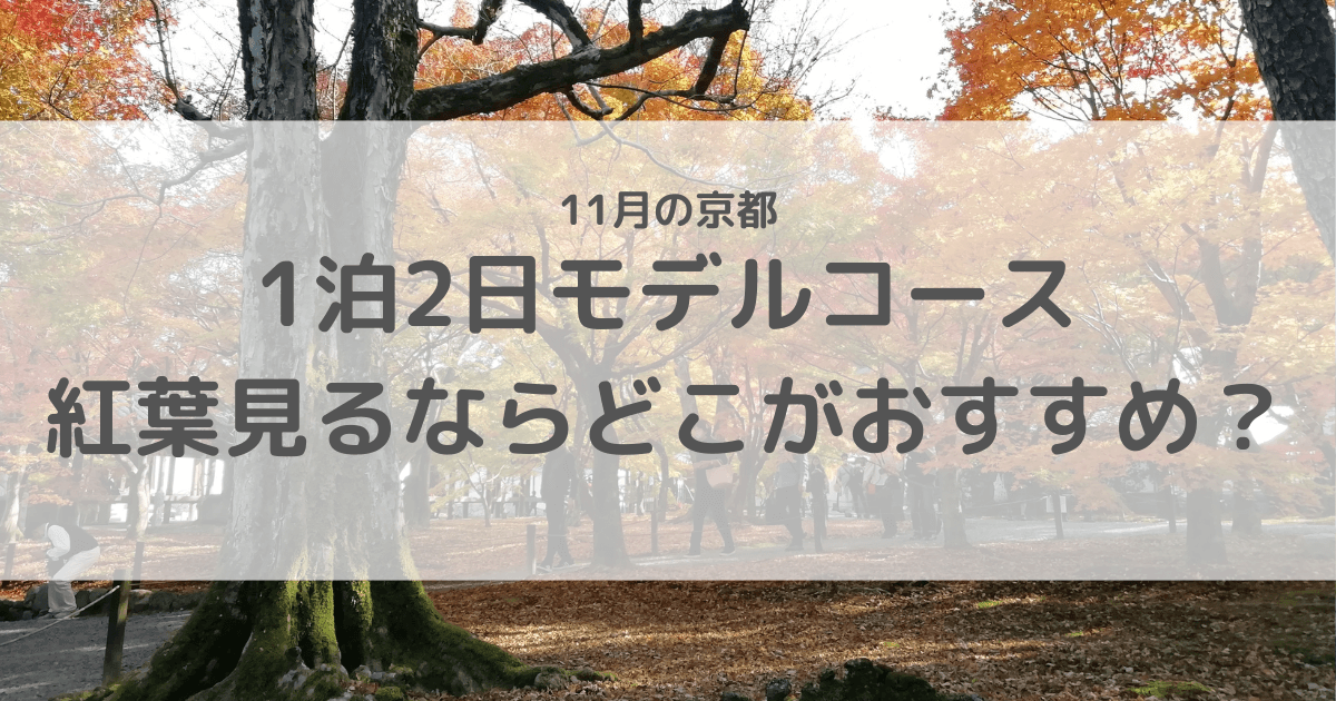 京都　1泊2日　モデルコース　紅葉